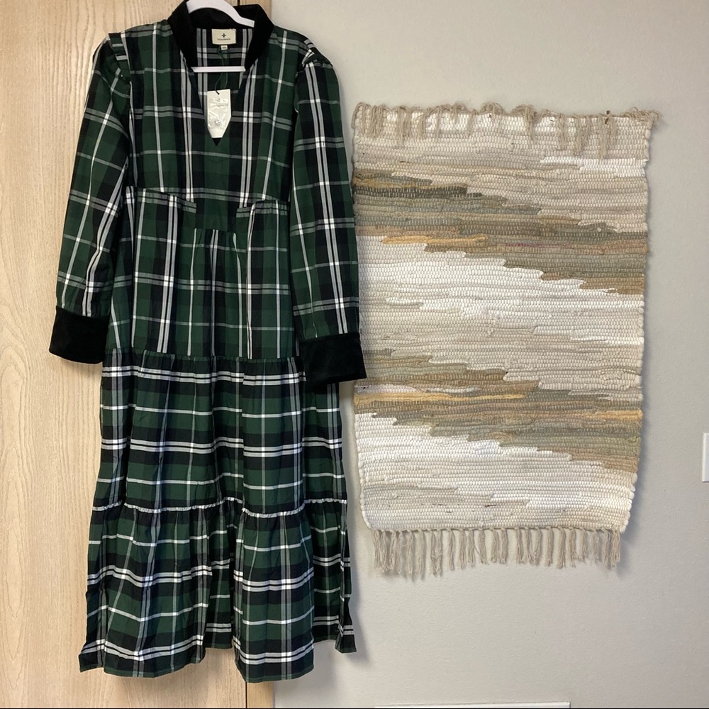 Tuckernuck Tartan Bristol velvet trimmed dress - XXL